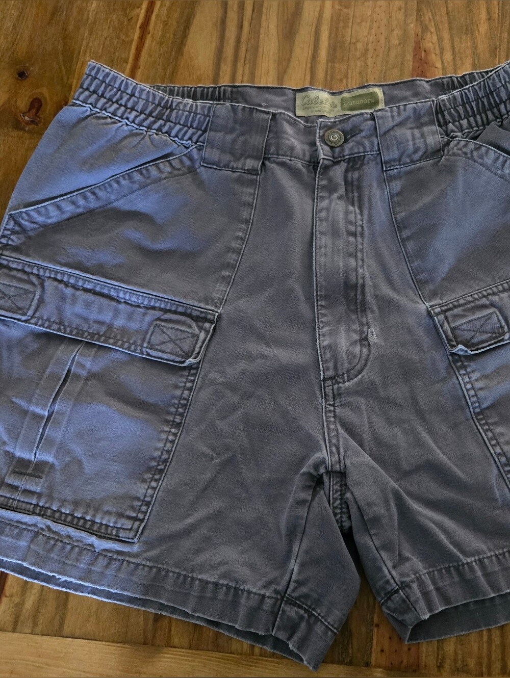 Cabela's Outdoors Cargo Hiking Shorts Gray 100% Cotton Men's 34